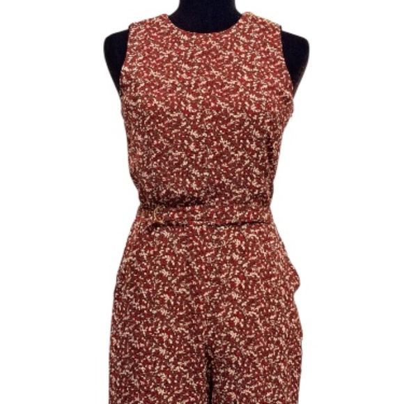 ⭐ Michael Kors Sleeveless Printed Jumpsuit – Size 2 - Picture 3 of 6